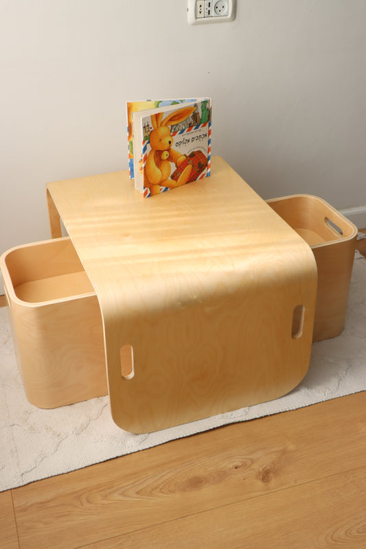 מכירה מוקדמת #5- סט שולחן+2 כסאות לילדים