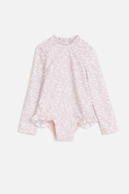 בגד ים שלם שרוול ארוך- פרחוני