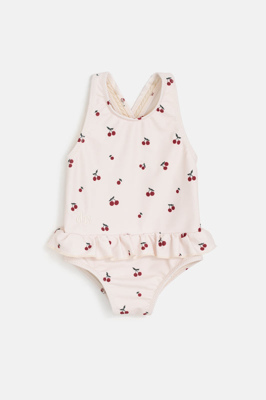 בגד ים שלם גופיה- דובדבנים