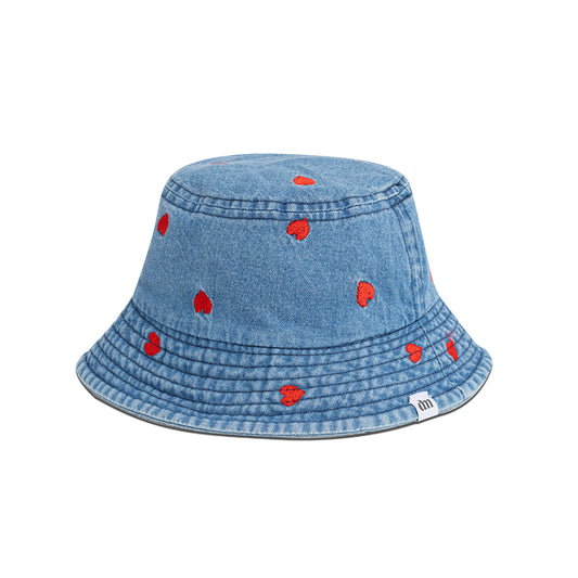 OS כובע באקט- ג׳ינס לבבות