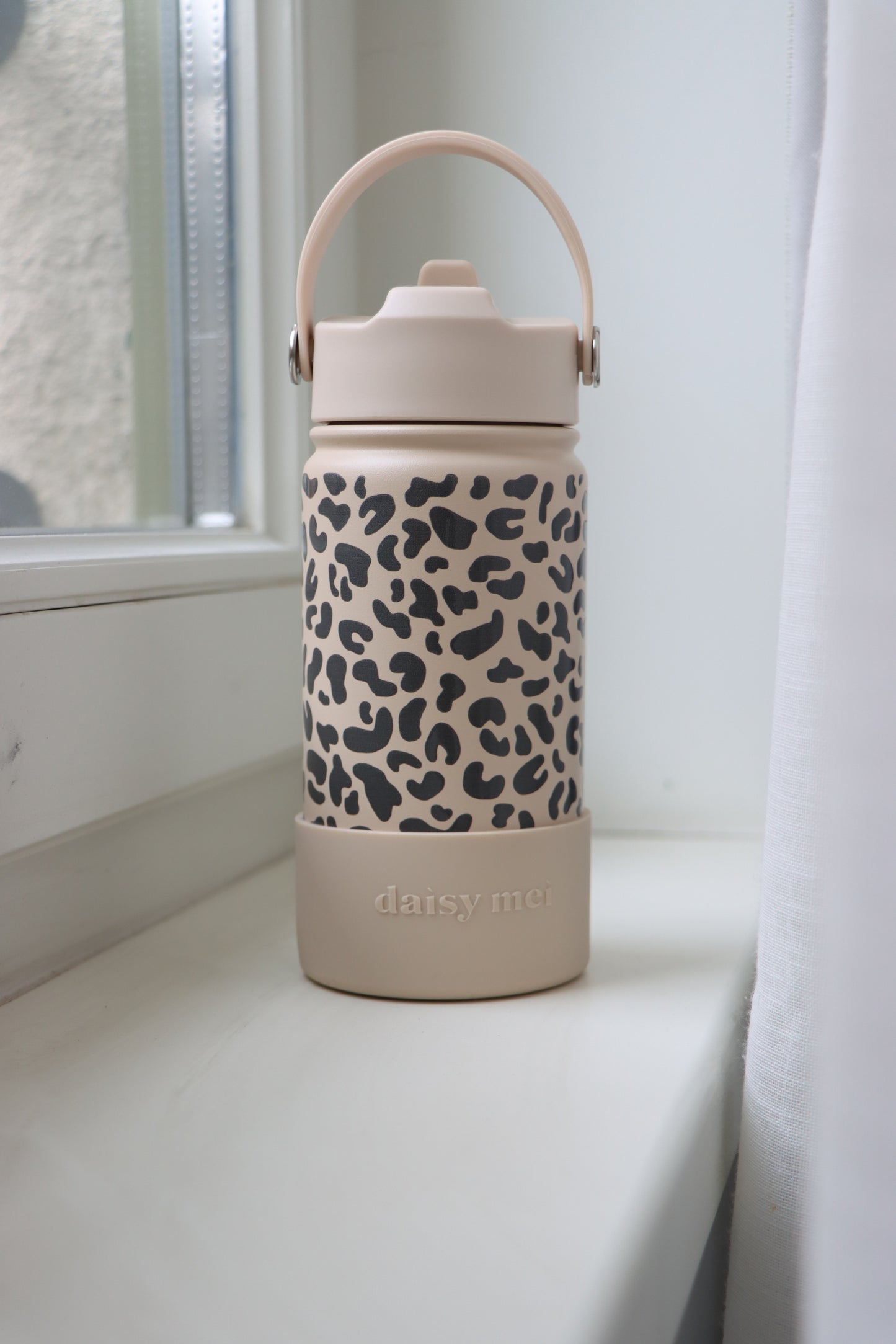 בקבוק שתיה תרמי- מנומר קרם